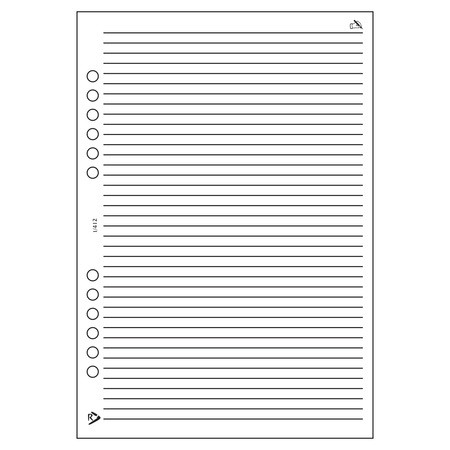 Vonalas jegyzetlap - RS412L, Fehér