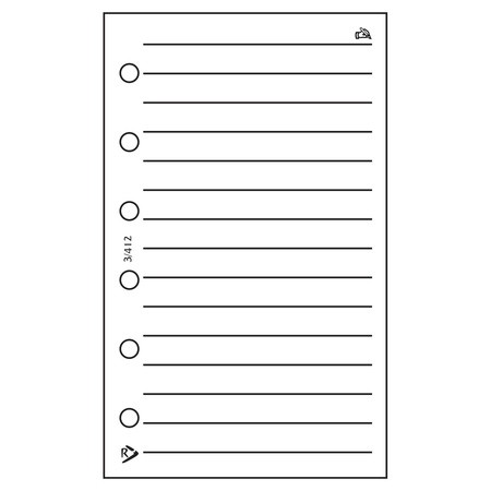 Vonalas jegyzetlap - RS412S, Fehér