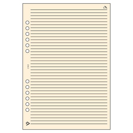 Vonalas jegyzetlap - RS512L, Krém (Chamois)