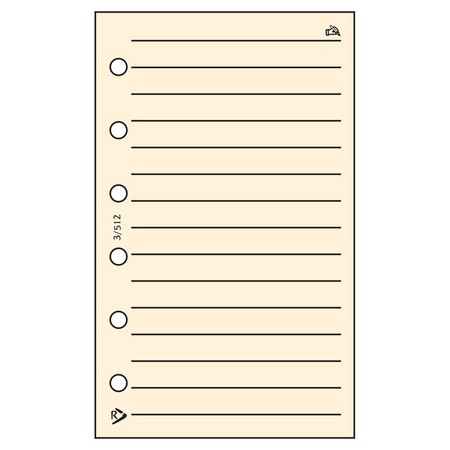 Vonalas jegyzetlap - RS512S, Krém (Chamois)