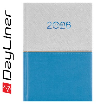 Contrast, A5 napi beosztású agenda, Fehér-VilágosKék