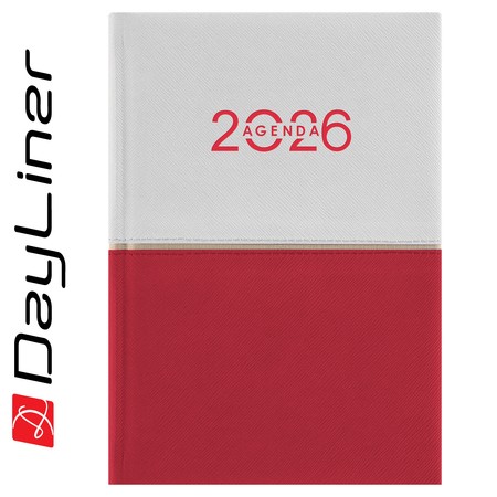 Contrast, B6 heti beosztású agenda, Fehér-Piros