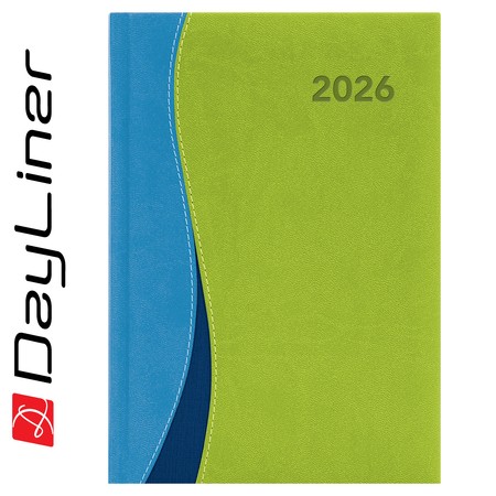 Dubai, A5 napi beosztású agenda, Kék-Zöld