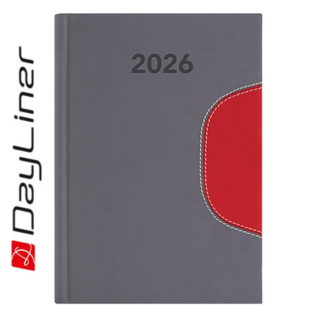 Memphis, B6 heti beosztású agenda, Szürke-Piros