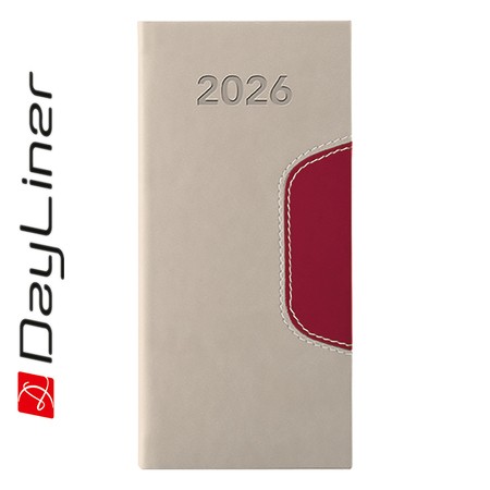 Memphis, fekvő zsebnaptár, Bézs-Padlizsán