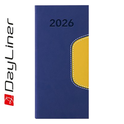 Memphis, fekvő zsebnaptár, Kék-Sárga