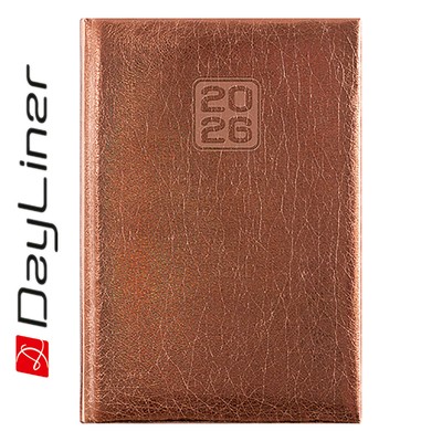 Mirror, A5 napi beosztású agenda, Bronz