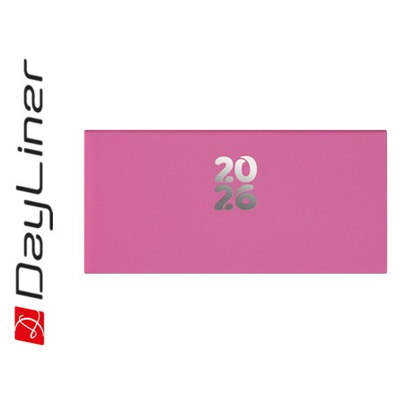 Pannon, fekvő zsebnaptár, fuchsia