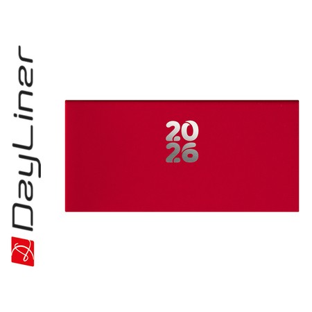 Pannon, fekvő zsebnaptár, Piros