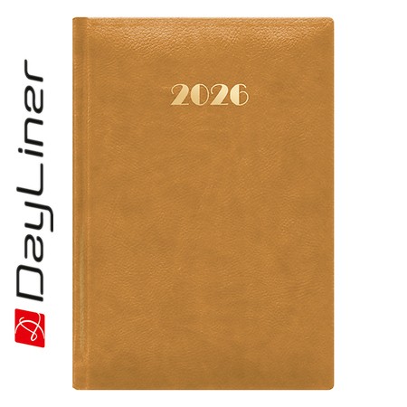 Pellana, A5 napi beosztású agenda, okker