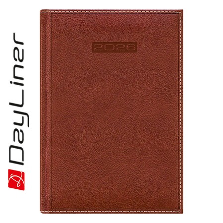 Sherwood, A5 napi beosztású agenda, Barnásvörös