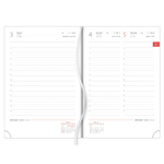 Square, A5 napi beosztású agenda, Fekete Square, A5 napi beosztású agenda, Fekete