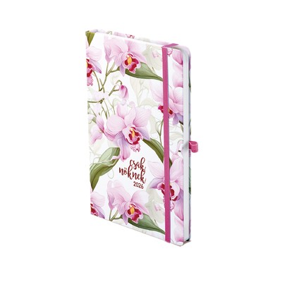 Csak Nőknek, A5 heti beosztású keskenyített határidőnapló, Orchidea