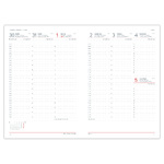 Economic, B5 heti beosztású határidőnapló, Bordó