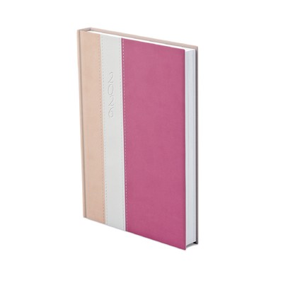 Fashion, A5 napi beosztású határidőnapló, Rózsaszín-Fehér-Mályva