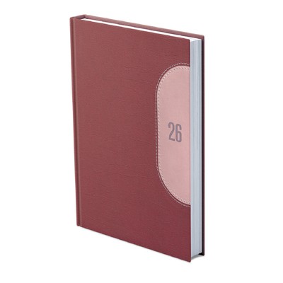 Kredo, A5 napi beosztású határidőnapló, Bordó-Barack