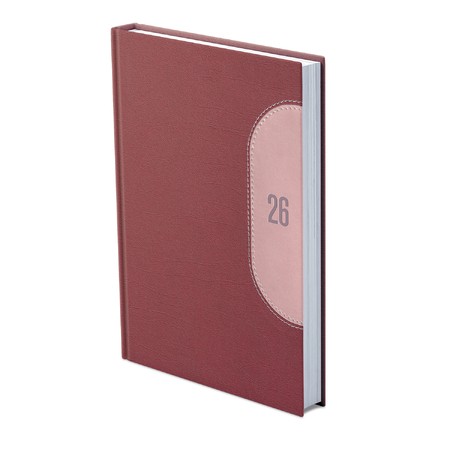 Kredo, A5 napi beosztású határidőnapló, Bordó-Barack