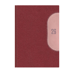 Kredo, A5 napi beosztású határidőnapló, Bordó-Barack