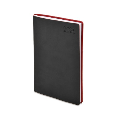 Madeira, A5 napi beosztású határidőnapló, Fekete-Bordó