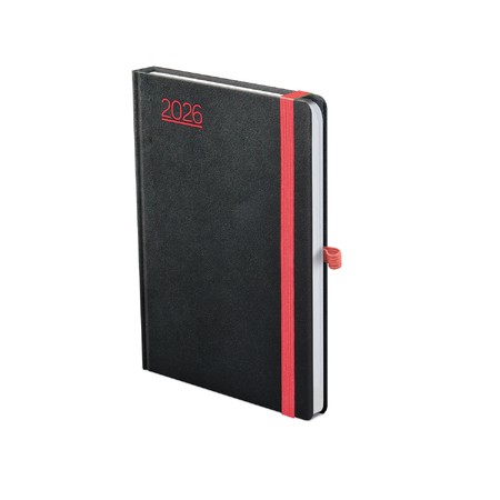 Nero, A5 heti beosztású határidőnapló, Fekete-Piros