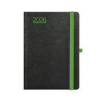Nero, A5 napi beosztású határidőnapló, Fekete-Zöld
