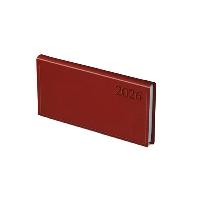 Traditional, fekvő zsebnaptár, Bordó