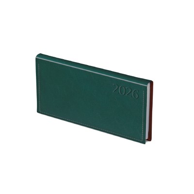 Traditional, fekvő zsebnaptár, Zöld
