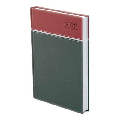 Young, A5 napi beosztású határidőnapló, Bordó-Fehér-Zöld