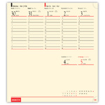 Bolero, fekvő zsebnaptár, Drapp