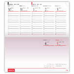 Carbon, fekvő zsebnaptár, Zöld