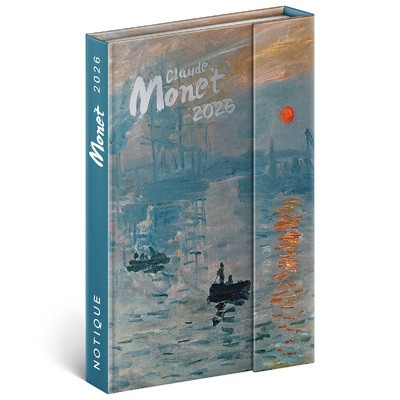 Claude Monet, mágnessel záródó heti beosztású naptár 2026