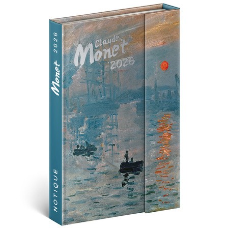 Claude Monet, mágnessel záródó heti beosztású naptár 2026