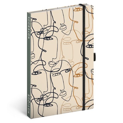 Face, keménytáblás vonalas notesz