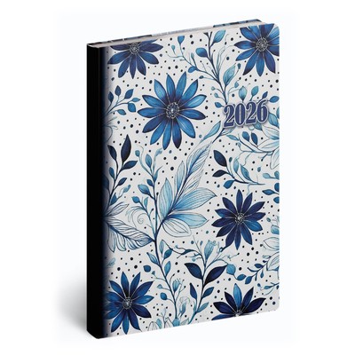 Fiestina, B6 heti beosztású zsebnaptár, Virágminta