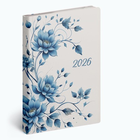 Fiestina Light, B6 heti beosztású zsebnaptár, Virágminta