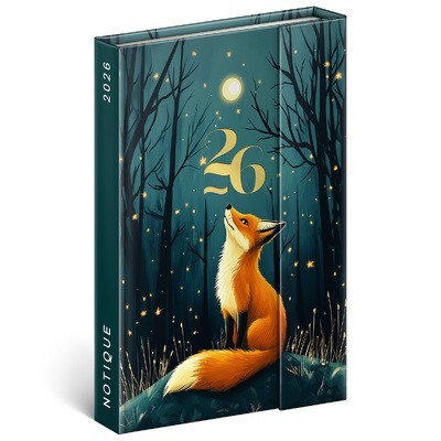 Fox, mágnessel záródó heti beosztású naptár 2026