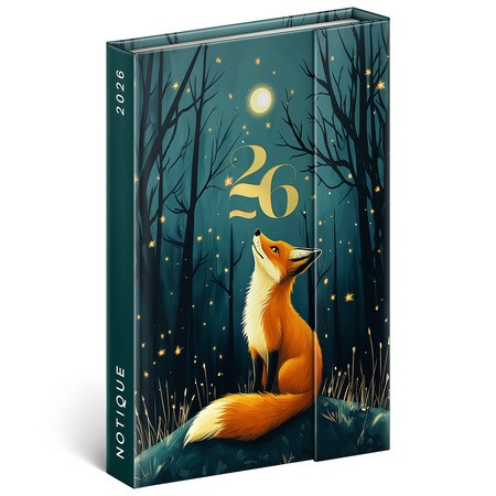 Fox, mágnessel záródó heti beosztású naptár 2026