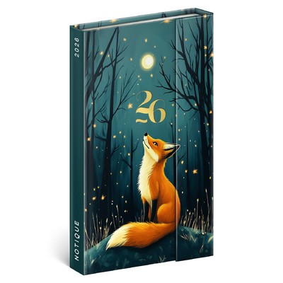 Fox, mágnessel záródó heti beosztású naptár 2026