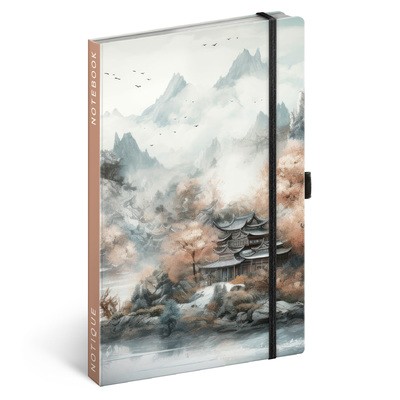 Japan, keménytáblás vonalas notesz