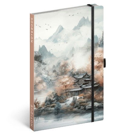 Japan, keménytáblás vonalas notesz