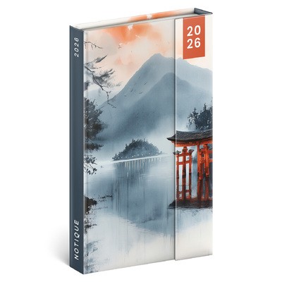 Japan, mágnessel záródó heti beosztású naptár 2026