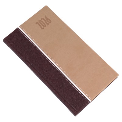 Kensington, fekvő zsebnaptár, Barna