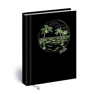 Laser, B6 heti beosztású zsebnaptár, Zöld