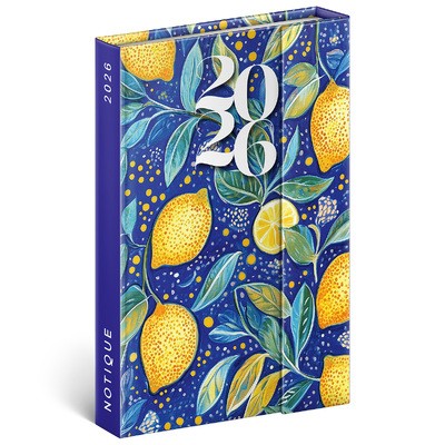 Lemons, mágnessel záródó heti beosztású naptár 2026