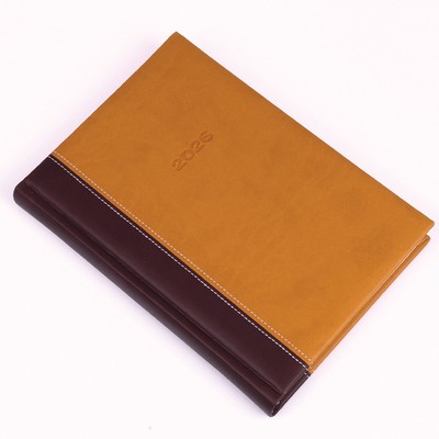 Linett, A5 napi beosztású határidőnapló, Barna-Mustár