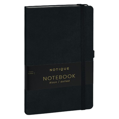 Notique, keménytáblás pontozot notesz, Black