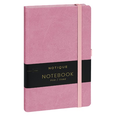 Notique, keménytáblás vonalas notesz, Pink
