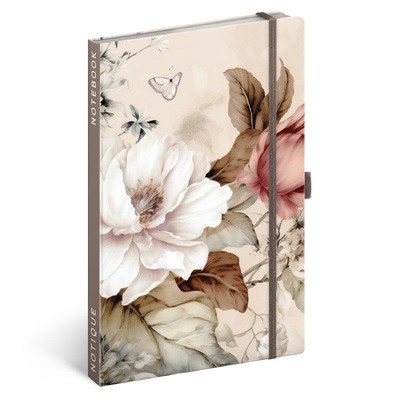 Powder Flower, keménytáblás vonalas notesz