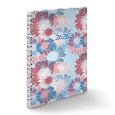 SP-1 A5, heti beosztású spirálos naptár, Virágok