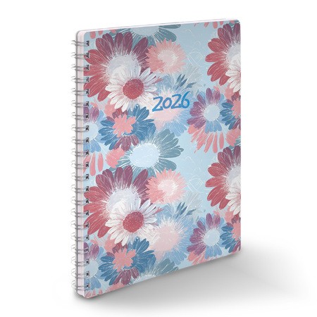 SP-1 A5, heti beosztású spirálos naptár, Virágok